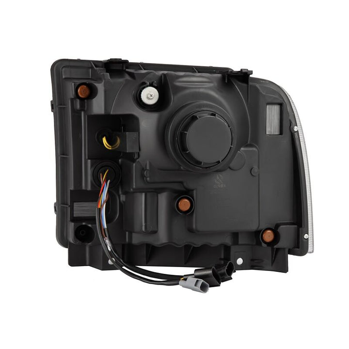 AlphaRex 05-07 Ford Super Duty/Excursion NOVA-Series LED Projector Headlights Alpha-Blk w/Activ Ligh - Bull Strap