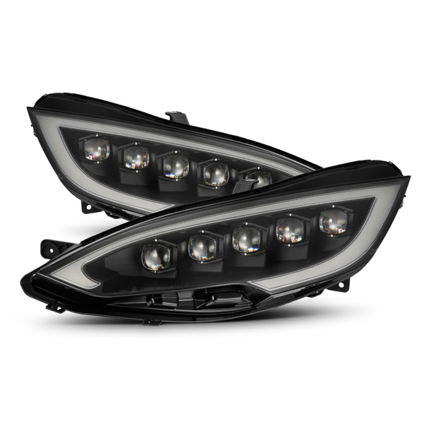 AlphaRex 12-21 Tesla Model S NOVA-Series LED Proj Headlights Blk w/Activtn Light & Seq.Sig / SB DRL - Bull Strap