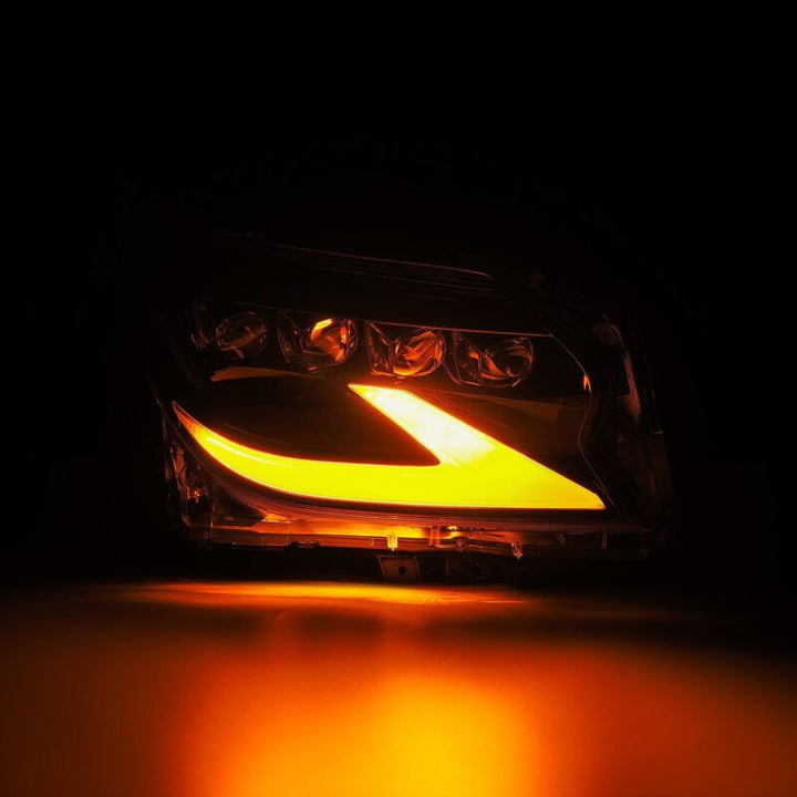 AlphaRex 14-19 Lexus GX460 (Non-AFS) NOVA LED Proj Headlights Alpha Black w/Activ Light/Seq Signal - Bull Strap