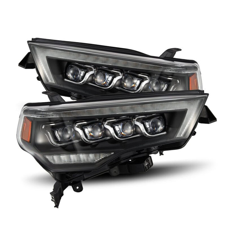AlphaRex 14-22 Toyota 4Runner (2021 Req. Conv) NOVA LED Proj HL Blk w/Actv Light & Seq. Sig + SB DRL - Bull Strap