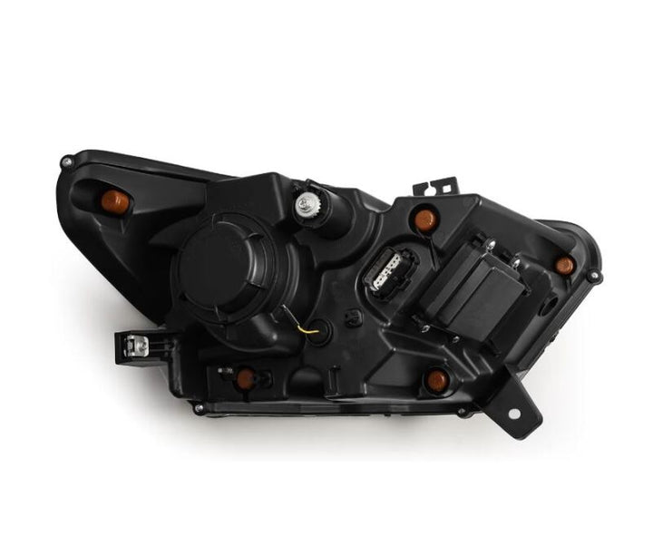 AlphaRex 15-17 Ford Mustang NOVA LED Proj Headlights Alpha Black w/Activ Light/Seq Signal/Switch DRL - Bull Strap