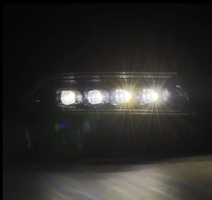AlphaRex 15-23 Dodge Charger NOVA-Series LED Proj Headlights Blk w/Activtn Light & Seq.Sig / SB DRL - Bull Strap