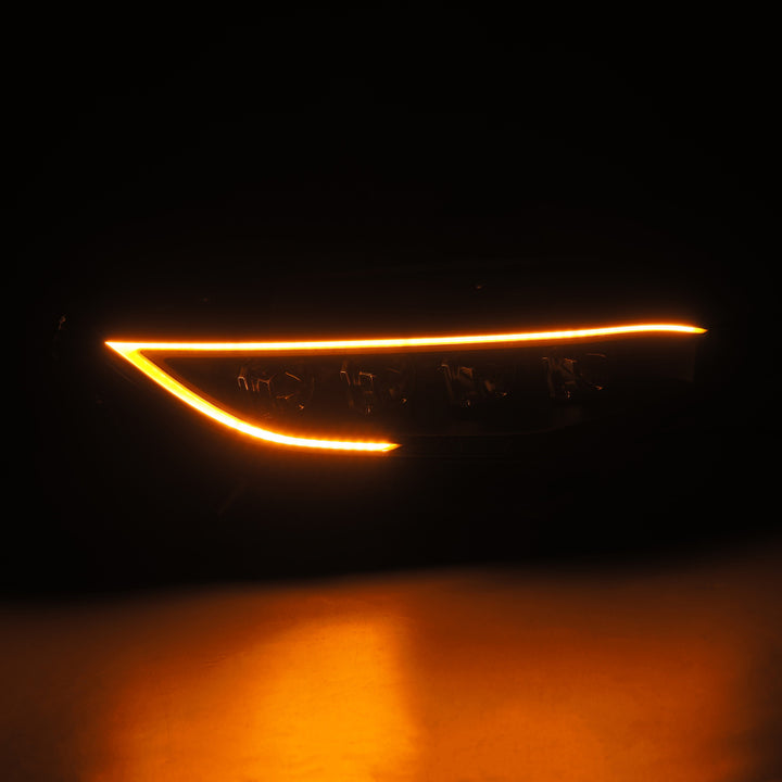 AlphaRex 16-21 Honda Civic NOVA-Series LED Proj Headlights Alpha-Black w/Actv Lgt & Seq.Sig / SB DRL - Bull Strap