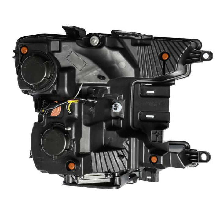 AlphaRex 18-20 Ford F-150 NOVA LED Proj Headlight Plank Style Alpha Blk w/Activ Light/Seq Signal/DRL - Bull Strap