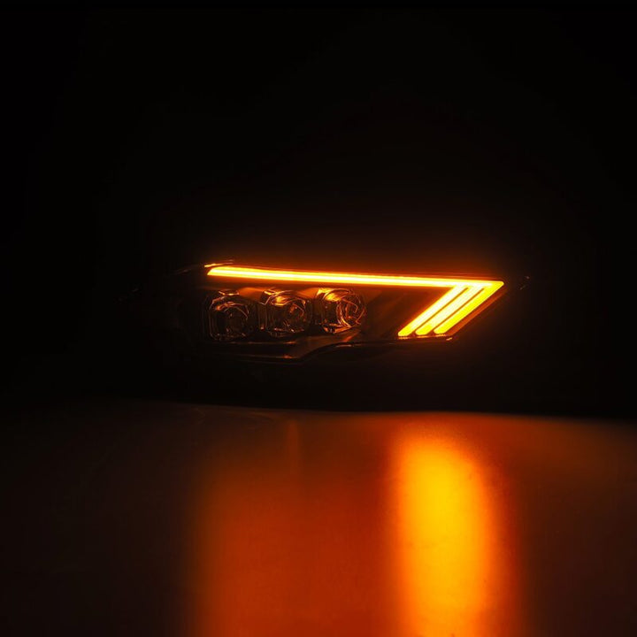 AlphaRex 18-22 Ford Mustang NOVA-Series LED Projector Headlights Black - Bull Strap