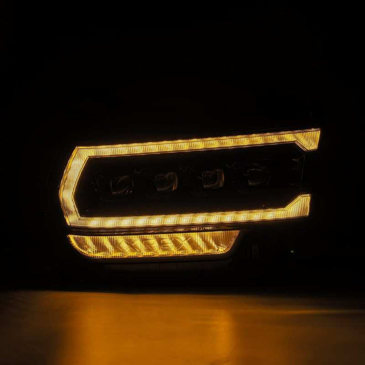 AlphaRex 19-21 Ram 2500 NOVA LED Proj Headlights Plank Style Alpha Blk w/Activ Light/Seq Signal/DRL - Bull Strap