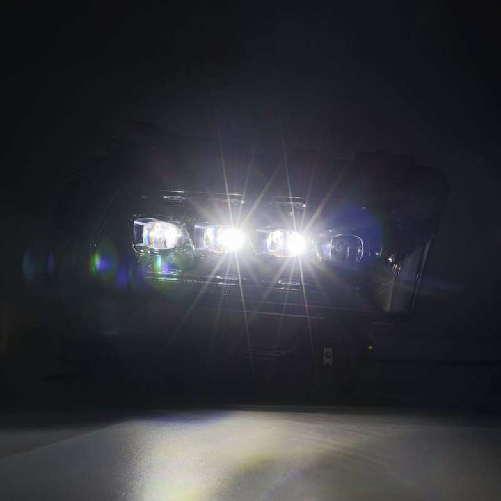 AlphaRex 19-21 Ram 2500 NOVA LED Proj Headlights Plank Style Alpha Blk w/Activ Light/Seq Signal/DRL - Bull Strap