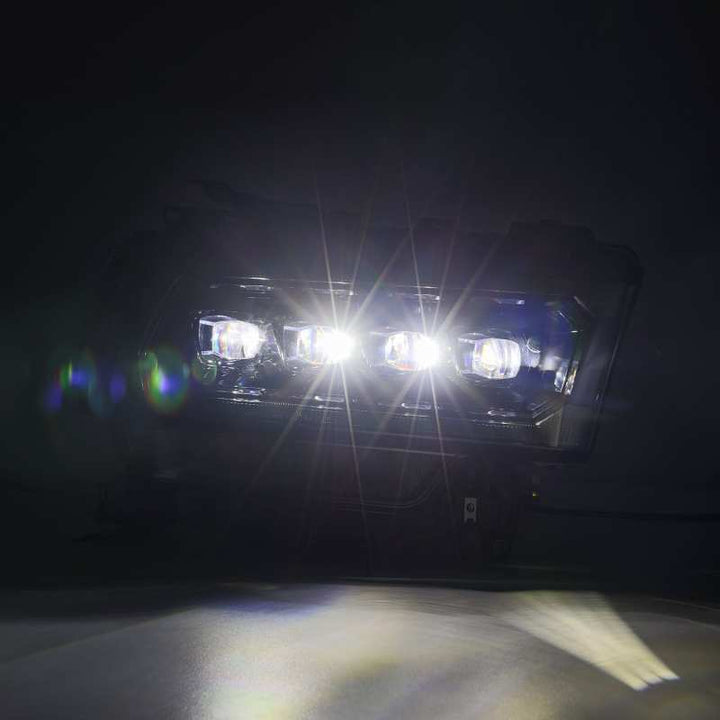 AlphaRex 19-21 Ram 2500 NOVA LED Proj Headlights Plank Style Alpha Blk w/Activ Light/Seq Signal/DRL - Bull Strap