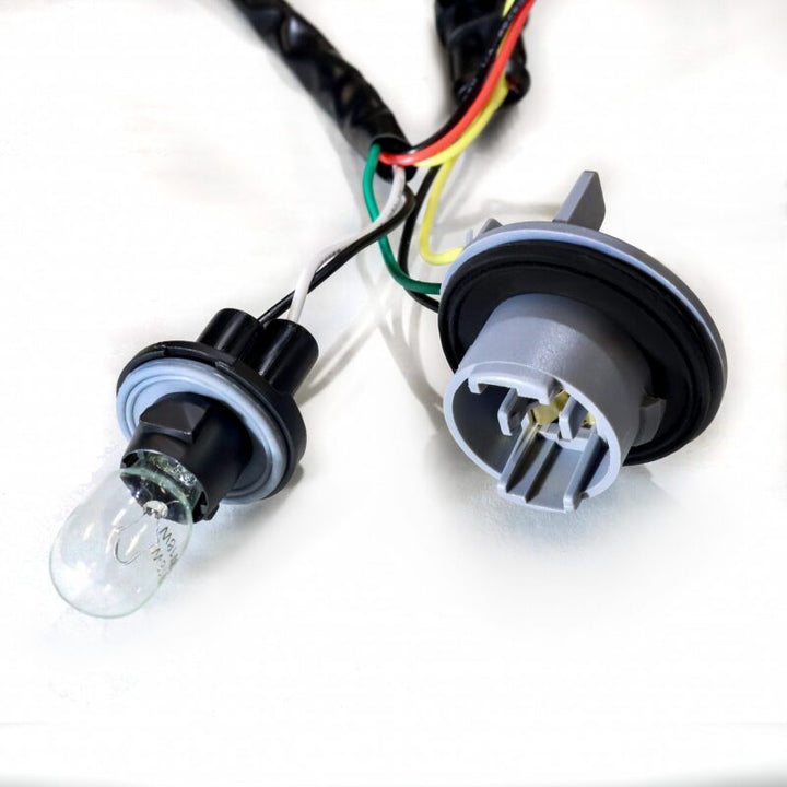 AlphaRex 19-22 Dodge Ram 2500/3500 Stock LED Tail Light to AlphaRex Tail Light Converters - Pair - Bull Strap