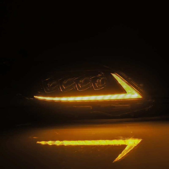 AlphaRex 2011+ Toyota Sienna NOVA LED Proj Headlights Plank Style Black w/Activ Light/Seq Signal/DRL - Bull Strap