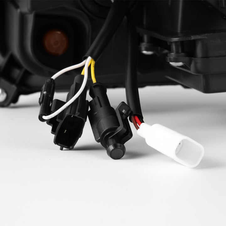 AlphaRex 2023+ Toyota Tacoma NOVA-Series LED Proj Headlights Black w/Actv Light & Seq. Sig + DRL - Bull Strap