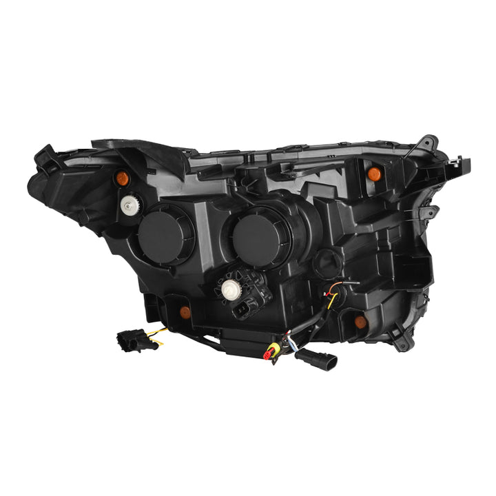 AlphaRex 2024+ Toyota Tacoma NOVA-Series LED Proj Headlights Alpha-Blk w/Actv Light & Seq. Sig + DRL - Bull Strap