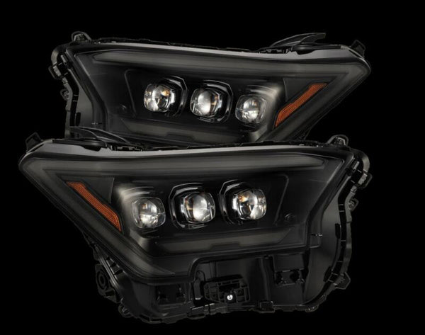 AlphaRex 2024 Toyota Tacoma NOVA-Series Projector Headlights (Pair) - Alpha-Black w/Activation Light - Bull Strap