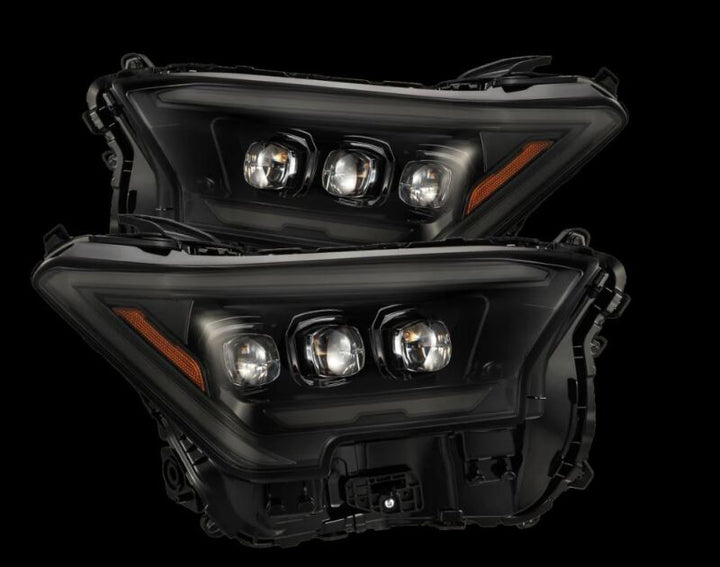AlphaRex 2024 Toyota Tacoma NOVA-Series Projector Headlights (Pair) - Alpha-Black w/Activation Light - Bull Strap