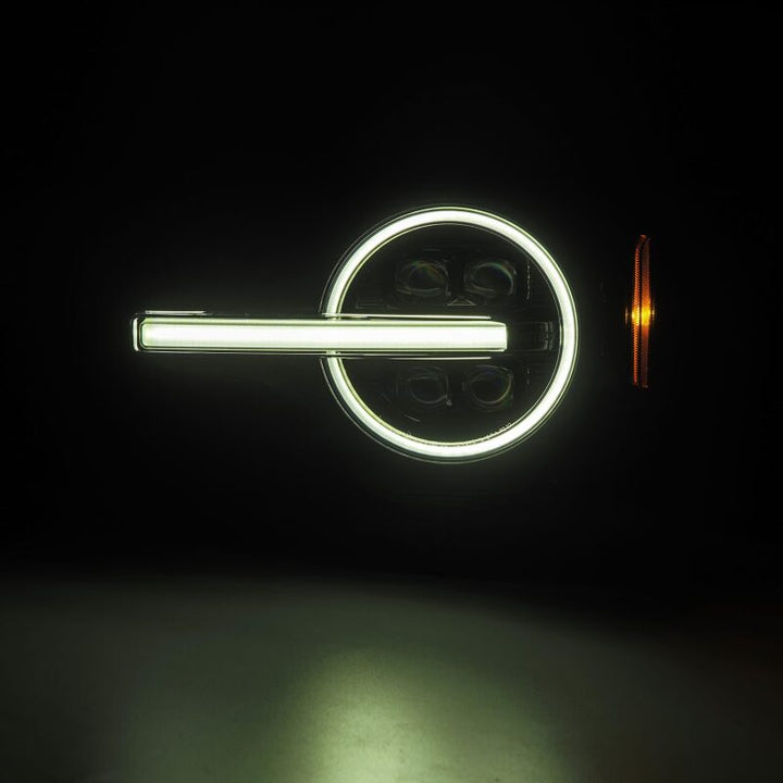 AlphaRex 21-23 Ford Bronco NOVA LED Proj Headlights Alpha-Black w/Activ Light/Seq Signal/DRL - Bull Strap