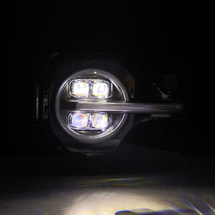 AlphaRex 21-23 Ford Bronco NOVA LED Projector Headlights Black - Bull Strap