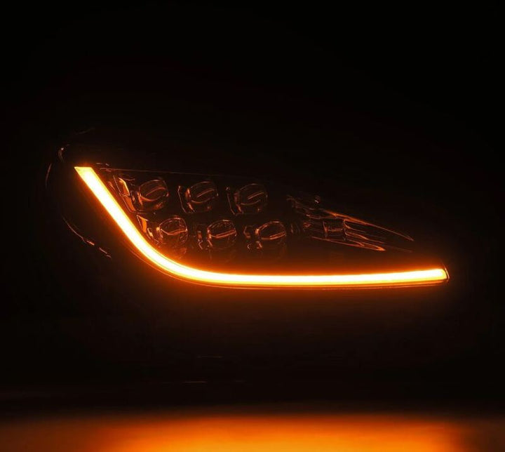 AlphaRex 21-23 Toyota GR86 / Subaru BRZ NOVA-Series LED Projector Headlights - Alpha Black - Bull Strap