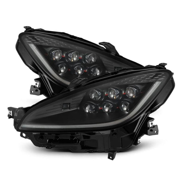 AlphaRex 21-23 Toyota GR86 / Subaru BRZ NOVA Series LED Projector Headlights - Black - Bull Strap