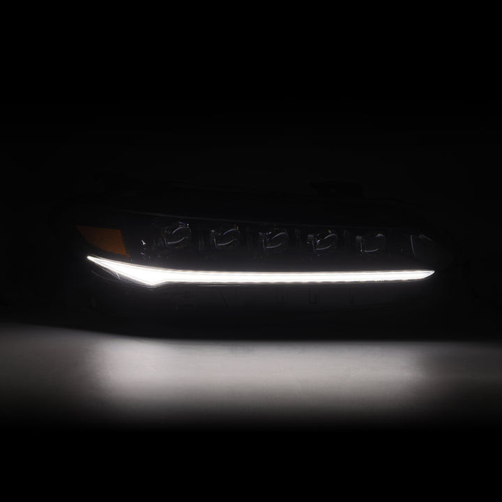AlphaRex 22-25 Honda Civic NOVA LED Headlights - Alpha Black - Bull Strap
