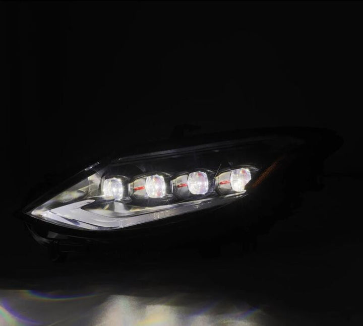 AlphaRex 23-24 Nissan Z NOVA-Series LED Projector Headlights Alpha-Blk w/Activation Light & Seq.Sig - Bull Strap