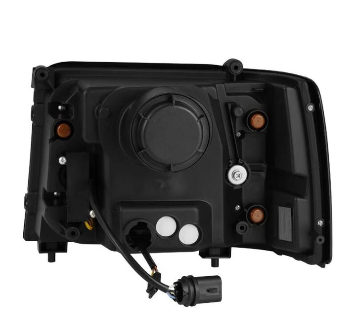 AlphaRex 92-96 Ford F-Series/Bronco NOVA-Series LED Proj Headlight Alpha-Bk w/Actv Light SS & SBDRL - Bull Strap