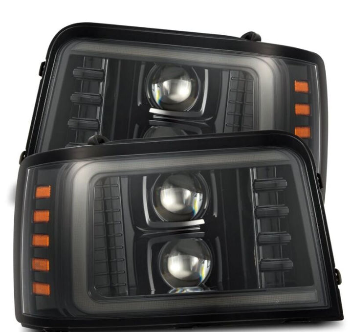 AlphaRex 92-96 Ford F Series - LUXX-Series Projector Headlights - Bull Strap