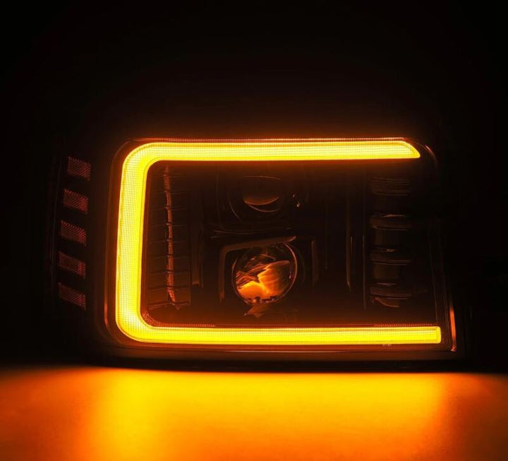 AlphaRex 92-96 Ford F Series - LUXX-Series Projector Headlights - Bull Strap