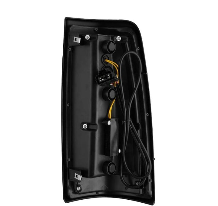 AlphaRex 99-06 Chevrolet Silverado/99-06 GMC Sierra LUXX-Series LED Tail Lights - Black - Bull Strap