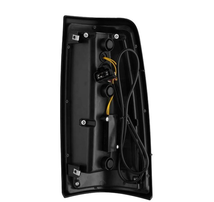 AlphaRex 99-06 Chevrolet Silverado/99-06 GMC Sierra LUXX-Series LED Tail Lights - Black/Red - Bull Strap