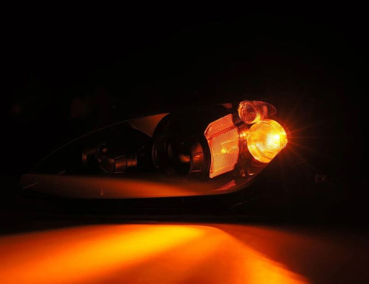 AlphaRex 99-09 Honda S2000 LUXX-Series Projector LED Headlights - Alpha-Black - Bull Strap