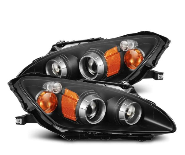 AlphaRex 99-09 Honda S2000 LUXX-Series Projector LED Headlights - Black - Bull Strap