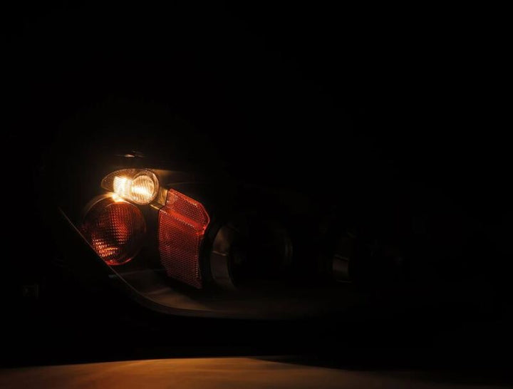 AlphaRex 99-09 Honda S2000 LUXX-Series Projector LED Headlights - Black - Bull Strap