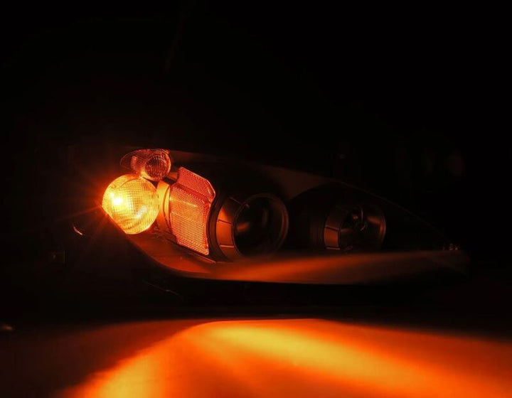 AlphaRex 99-09 Honda S2000 LUXX-Series Projector LED Headlights - Black - Bull Strap