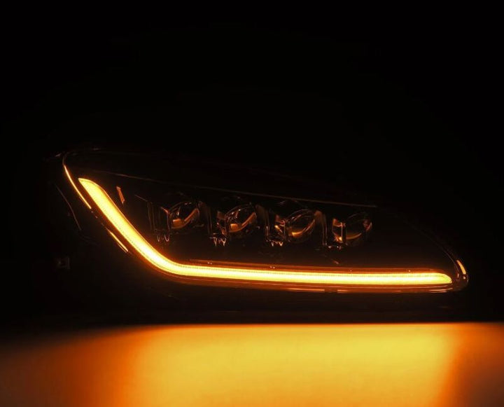 AlphaRex 99-09 Honda S2000 NOVA-Series Projector LED Headlights - Alpha-Black - Bull Strap