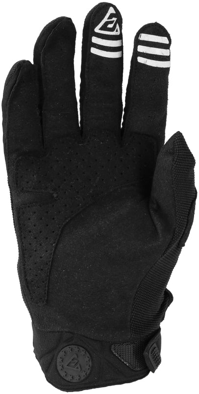 Answer 25 Peak Gloves Black/White - XL - Bull Strap
