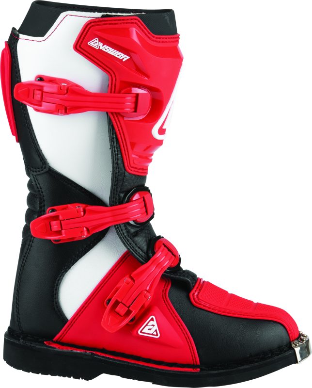 Answer AR1 Boot Black/Red Youth Size - 1 - Bull Strap