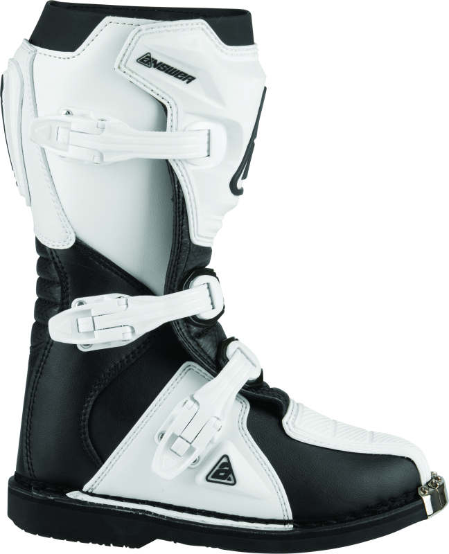 Answer AR1 Boot Black/White Youth Size - 1 - Bull Strap