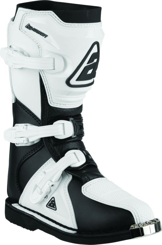 Answer AR1 Boot Black/White Youth Size - 5 - Bull Strap