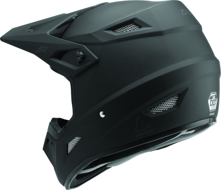 Answer AR1 Solid Helmet Matte Black Youth - Small - Bull Strap