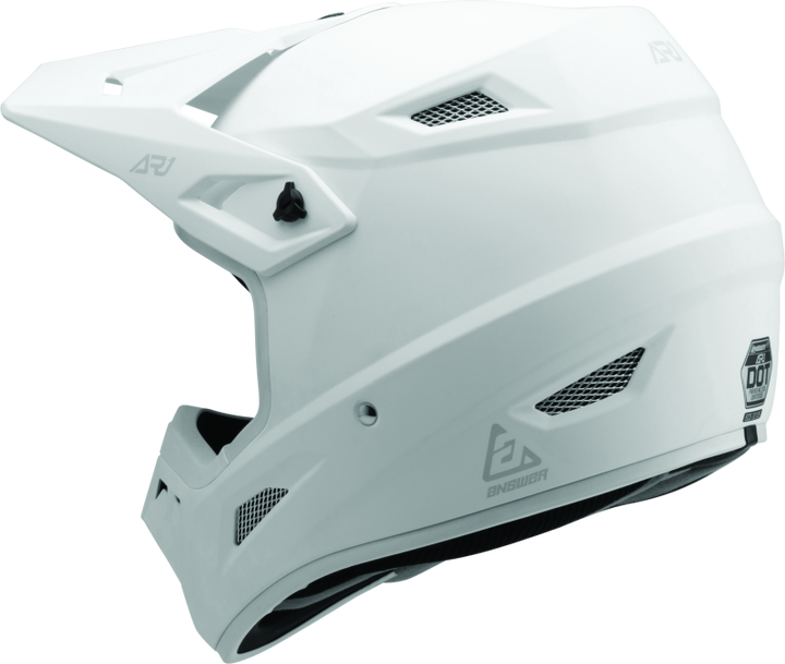 Answer AR1 Solid Helmet White - XS - Bull Strap