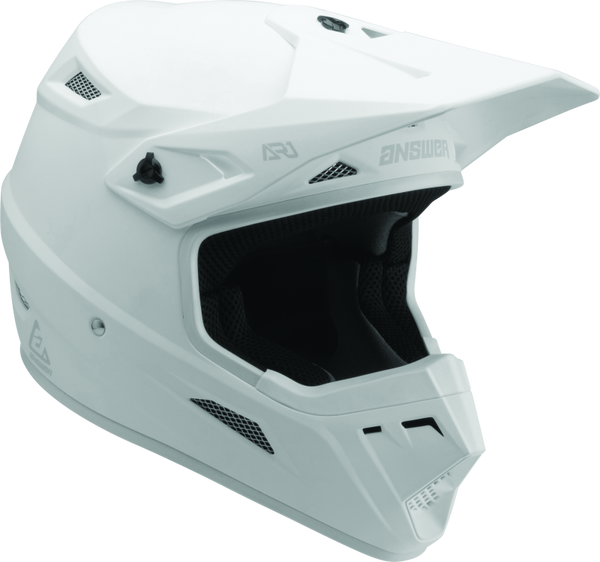 Answer AR1 Solid Helmet White Youth - Large - Bull Strap