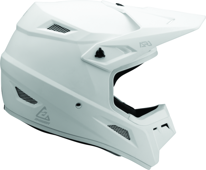 Answer AR1 Solid Helmet White Youth - Small - Bull Strap