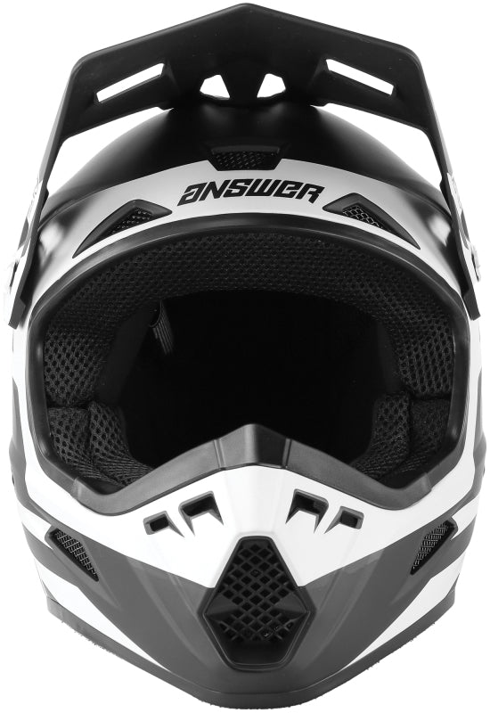Answer AR1 Sweep Helmet Black/White - Large - Bull Strap