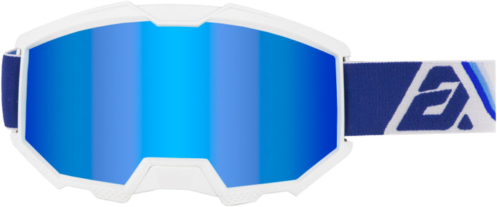 Answer Apex 3 Goggles Blue/White - Adult - Bull Strap