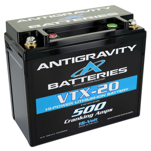 Antigravity Special Voltage YTX12 Case 16V Lithium Battery - Right Side Negative Terminal - Bull Strap