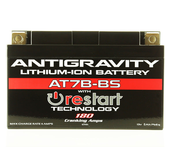 Antigravity YT7B-BS Lithium Battery w/Re-Start - Bull Strap