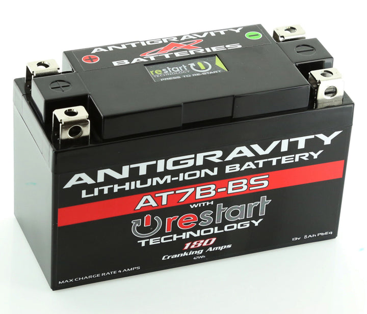 Antigravity YT7B-BS Lithium Battery w/Re-Start - Bull Strap