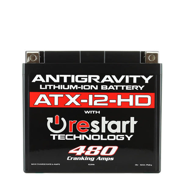 Antigravity YTX12 High Power Lithium Battery w/Re-Start - Bull Strap
