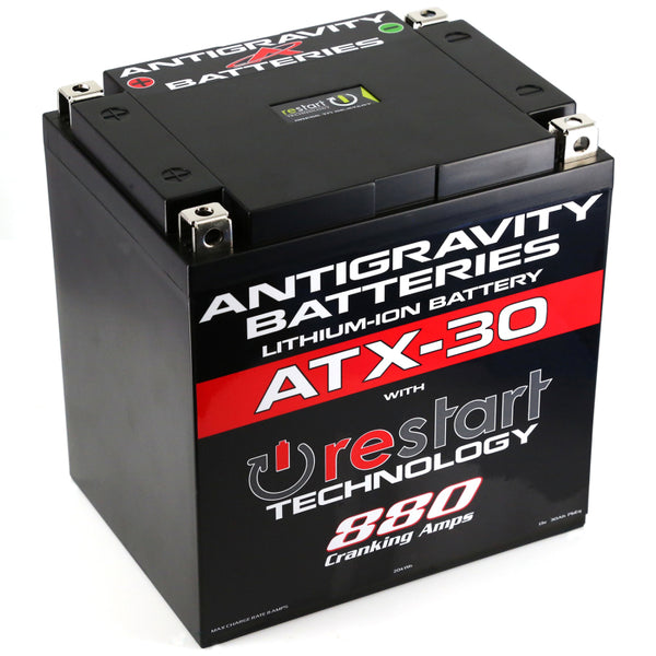 Antigravity YTX30 Lithium Battery w/Re-Start - Bull Strap