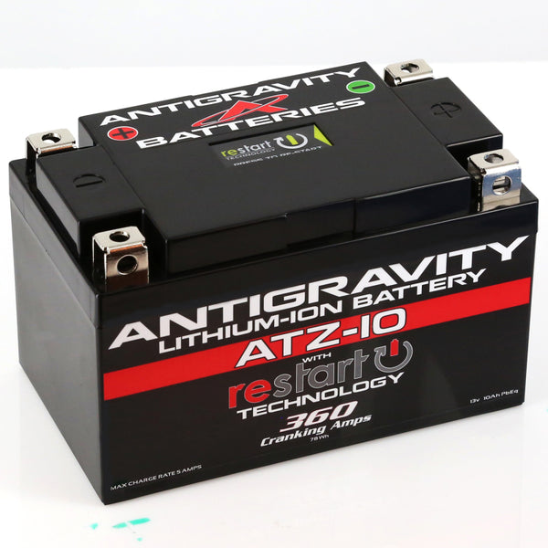 Antigravity YTZ10 Lithium Battery w/Re-Start - Bull Strap